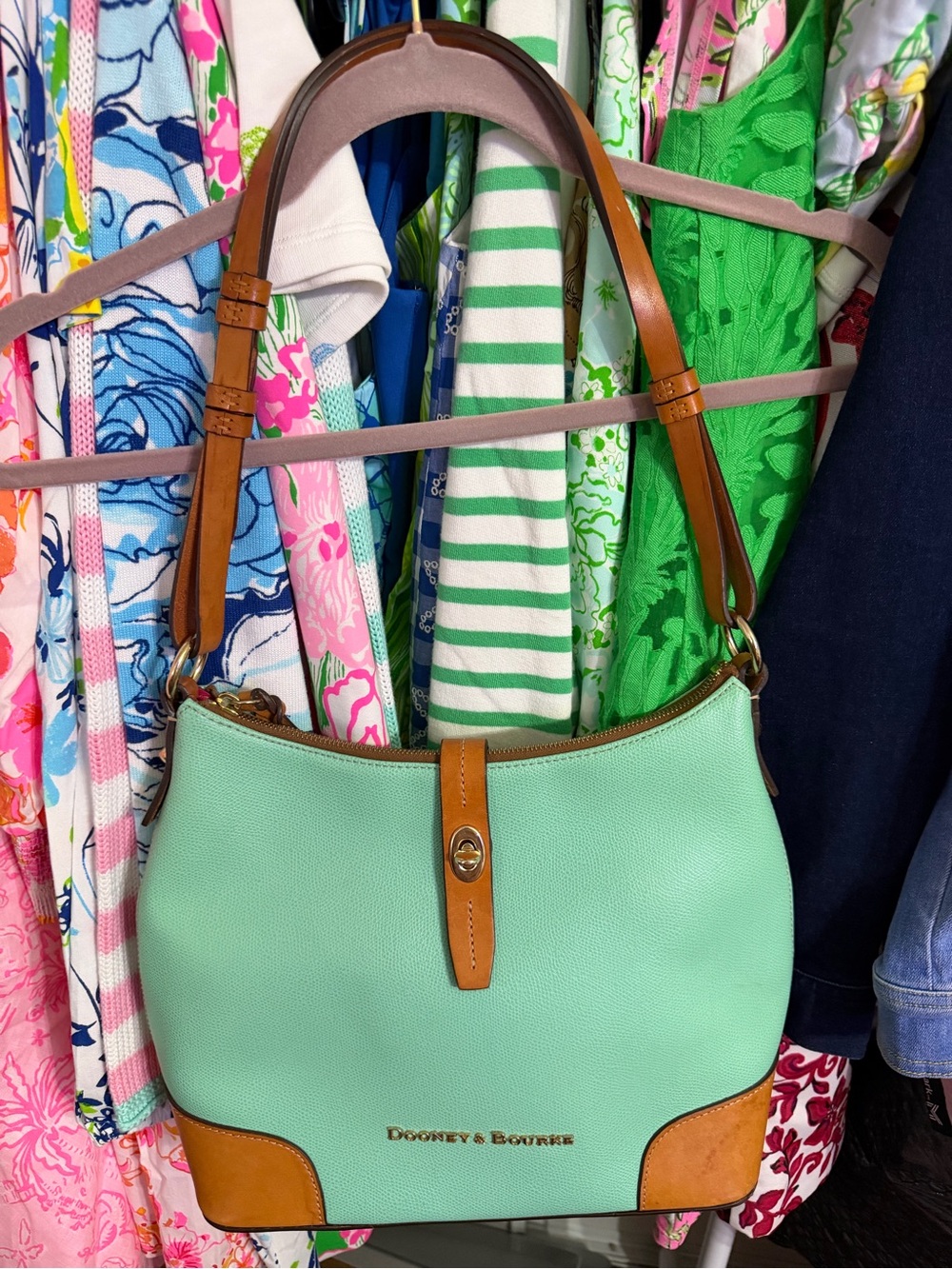 Dooney & Bourke Claremont hobo bag in Mint Green